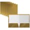 Better Office Products 2 Pocket Glossy Laminated Paper Folders Portfolio Letter Size, Metallic Gold, 25PK 80192 - alternate 1